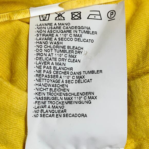 MAISON MARTIN MARGIELA Size M Yellow Cotton Side Snaps Crew Neck T-shirt - Picture 12 of 14